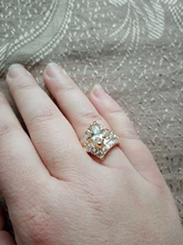 Clásico de lujo blanco Oval anillo de oro CZ propuesta de matrimonio de las mujeres bien regalo de la joyería de moda de fiesta de novia anillo de compromiso