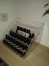 Organizador de exhibición de esmalte de uñas acrílico, 2-3-4-5-6-7 capas, manicura, cosméticos, soporte para presentación de joyería, caja de maquillaje de acrílico transparente
