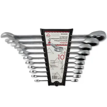 

Set of combination ratchet spanners, without reverse, 10 pieces, 8-24mm [Arnezi R1030391]
