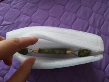 Rodillo de piedra de Jade Natural para masaje Facial, masajeador de gua sha, rascador, herramientas adelgazantes de belleza, relajación de la piel