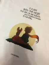 Camiseta de dibujos animados de la tierra del Principito espacial para mujer, remera Harajuku Kawaii con estampado con dibujo, camisetas de los 90