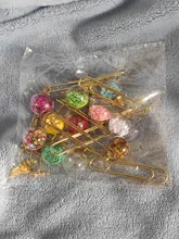 Domikee-clips de papel marcapáginas de metal para oficina y escuela, bonitos y creativos, clips de nota fina para estudiantes, suministros de papelería