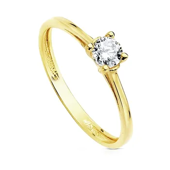 

Solitaire 18k gold cubic zirconia [AB3057]