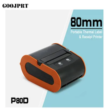 

GOOJPRT Mini Wireless Bluetooth Label Printer Portable Thermal Receipt Ticket QR Barcode Printer Android iOS Smart Phone PC 80mm
