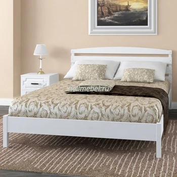 

Кровать "Камелия 1" 1600 Белая Кровати из массива