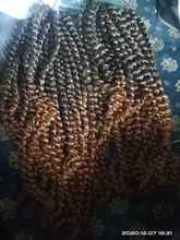 Trenzas de pelo rizado Afro de reina moderna, degradado largo, 12 pulgadas, Marlybob, ganchillo, 24 raíces/paquete, tejido de cabello sintético trenzado de ganchillo