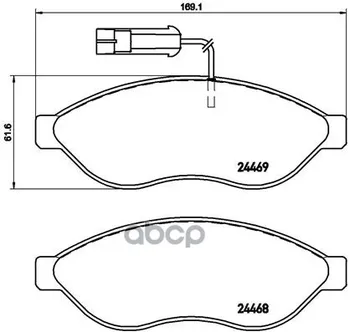 

Brake disc pads front. Citroen jumper box 04/06- / Citroen Jumper bus 04/06- / Citro Brembo art. p23144