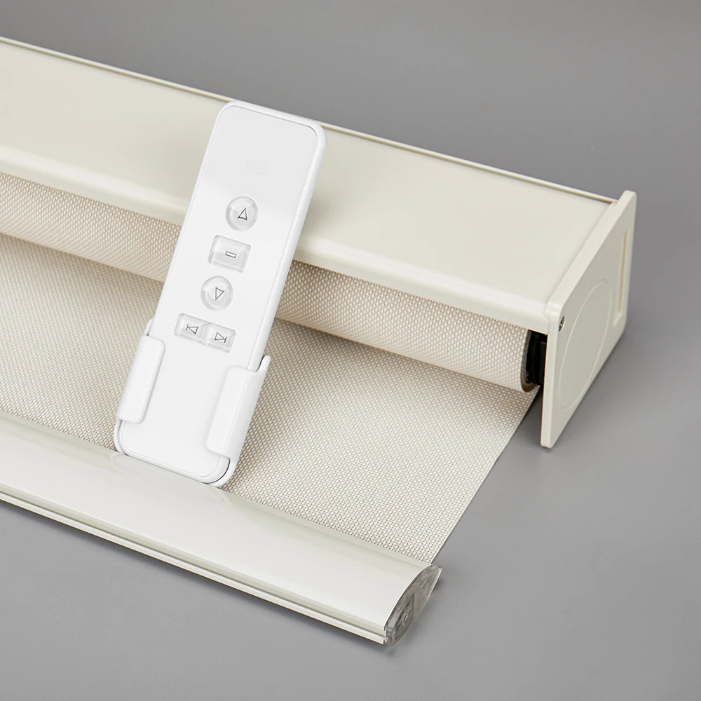 Motorized roller blinds with cover100-240V and battery motor to choose 1.4m - 1.6m width size customized