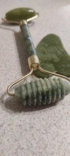 Rodillo de piedra de Jade Natural para masaje Facial, masajeador de gua sha, rascador, herramientas adelgazantes de belleza, relajación de la piel