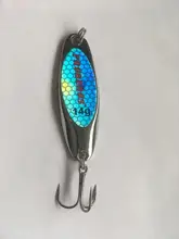 Sequins Spoon Lure Fishing-Hook Pike Hard Baits Bass with Treble 1pcs 3g/60g-Sliver