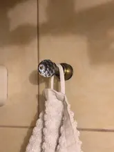 Hook Bathroom-Accessory-Hanger Wall-Clothes Crystal Copper-Material Brass Antique Rack