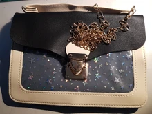 Mini bolso de hombro cuadrado pequeño para mujer, bandolera de mensajero de diseñador de lentejuelas de estrella a la moda, cartera de mano rosa