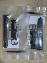 MAIKES-Correa de reloj de 20mm, 22mm, 24mm y 26mm, correa de reloj Vintage de cuero de vaca para Panerai Fossil