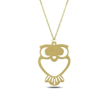 

Angemiel 925 Silver Plate Owl Necklace-Gold Plated