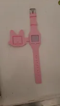 Relojes de dibujos animados de conejo para niños y niñas, Reloj electrónico de goma con tapa, Infantil, Saati