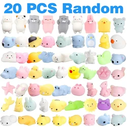 20-5PCS Kawaii Squishies Mochi Anima Squishy Toys For Kids Antistress Ball Squeeze Party Favors Stress Relief Toys For Birthday