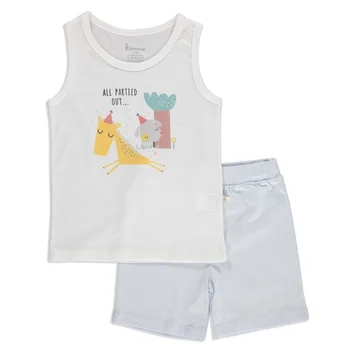 

ebebek Bebbek Baby Lion and Bird Supreme Sleeveless Top Short 2 pcs Set