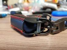 3 botones de cuero coche-estilo de cubierta para Starline B9 B6 A91 A61 Twage dos forma de sistema de alarma para coche llavero