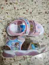 Sandalias de Zapatos de luz LED para niños, sandalias de dibujos animados de Frozen, Anna, Elsa, playa, antideslizantes, transpirables, planas