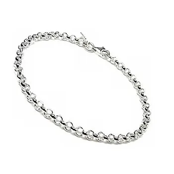 

Law silver bracelet 925m smooth rolo 0.45mm. [AB4290]
