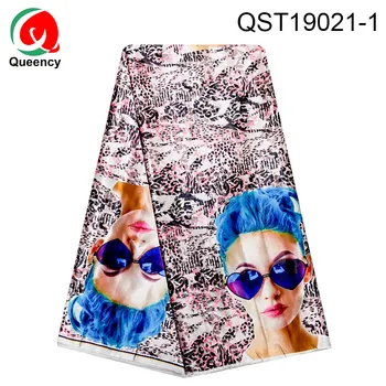 

QST19019 Popular Design Nigeria Silk Stretch Satin Fabric Soft quality Satin Material for Woman Summer Dress Blouse Sewing