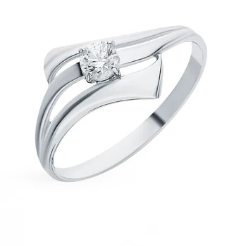 

Silver ring with cubic zirconia sunlight sample 925