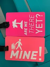 Etiqueta de silicona para maleta, etiqueta identificadora de identificación de nombre, accesorios de viaje, PVC, 2020x10,5 cm, novedad de 6,5