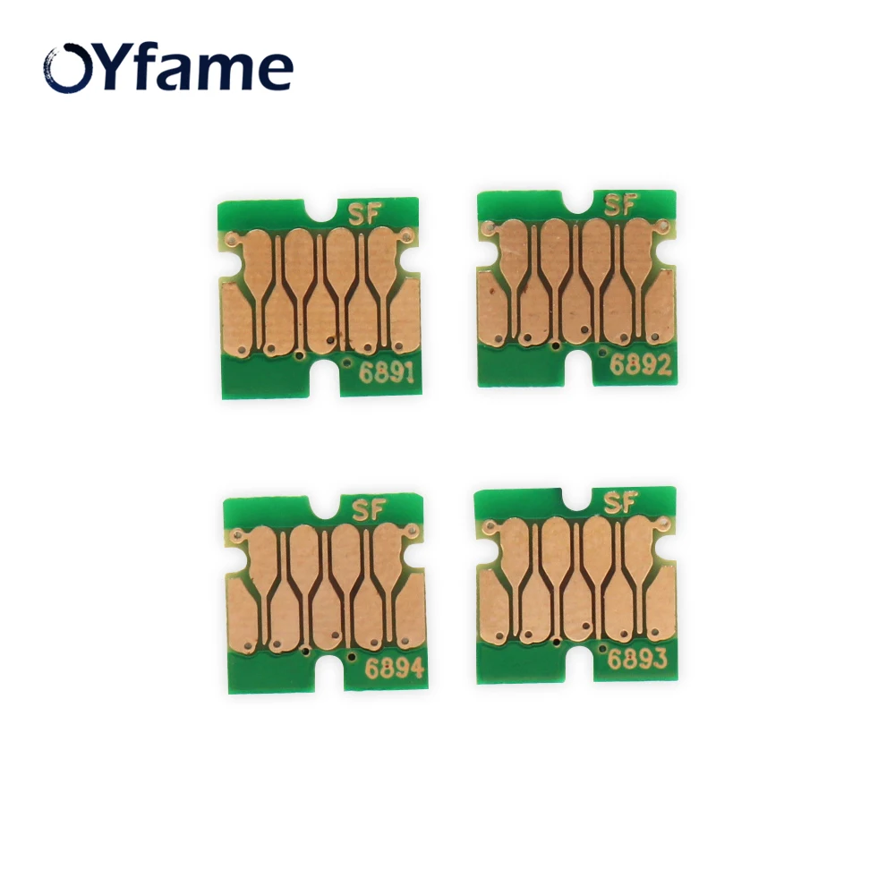 

OYfame 1Set New Upgrade T6891 T6892 T6893 T6894 Cartridge Chip For Epson SureColor S30670 S50670 Printer 4 Colors