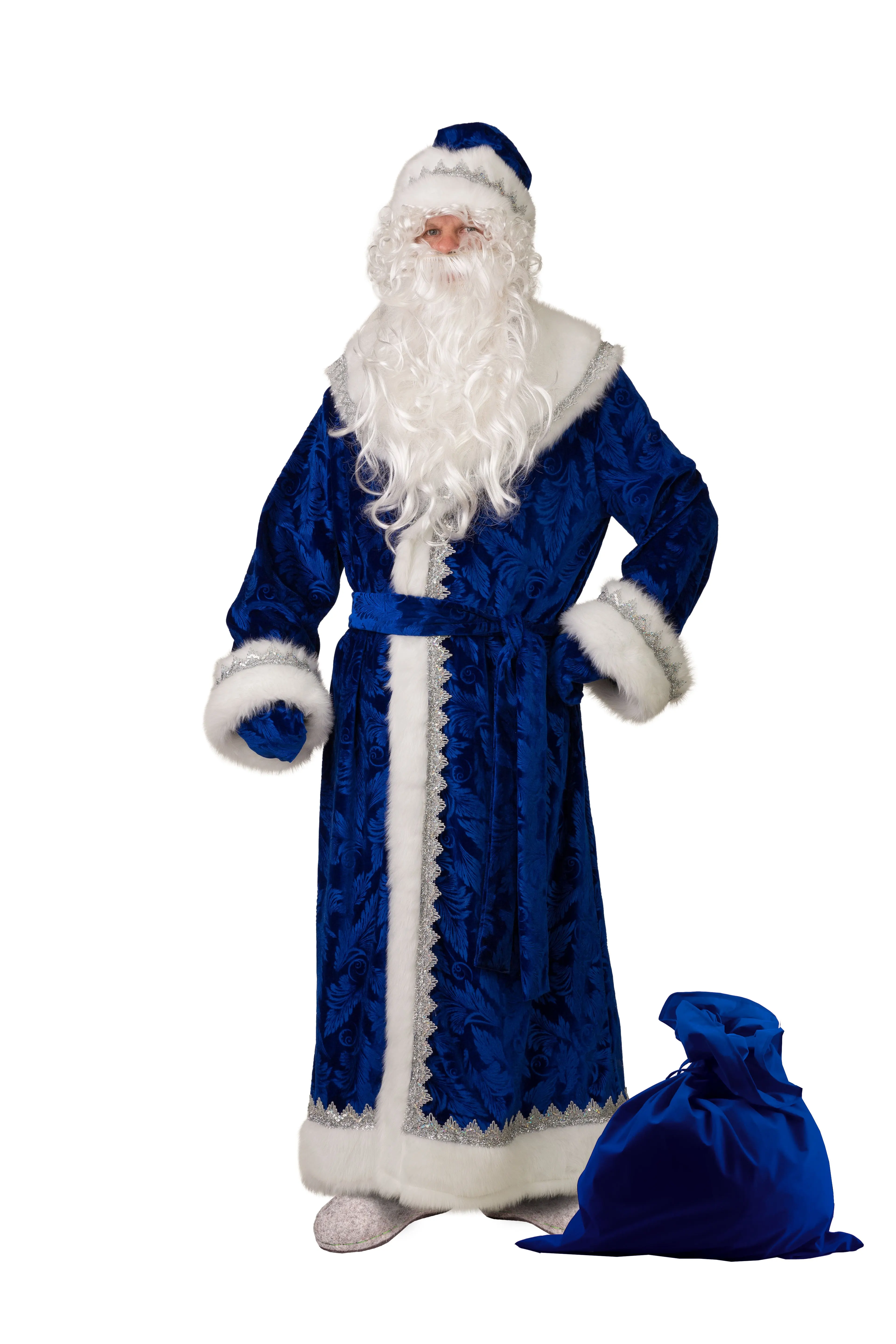 Музыкальный дедушка мороз. Дед мороз в голубой шубе. Костюм дед мороза плюш 54-56. Костюм деда мороза голубой. Голубой дед мороз.
