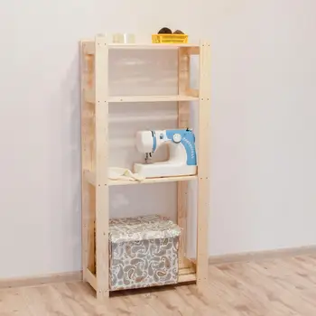 

Rack wooden adjustable, Omega, ali3639340, miracle-Wood, 1330mm * 630 мм287мм, 4 shelves, pine needle