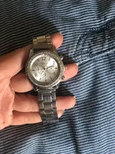 Reloj de lujo de acero inoxidable con tres ojos falsos para mujer, cronógrafo de cuarzo, estrás Ginebra, regalo