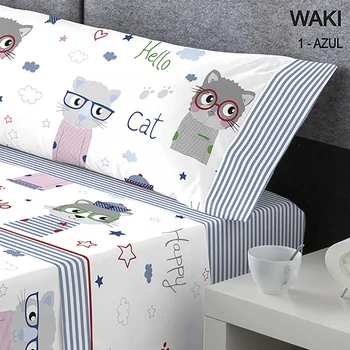 

GAME Sheets KABELY MOD. WAKI Blue/Infant/Home Textil/Clothing Bed