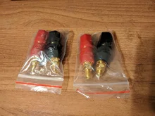 1 par (negro + rojo) de terminales Rojo Negro amplificador de conector Terminal de encuadernación conector tipo Banana para altavoz Jack adaptador de enchufe