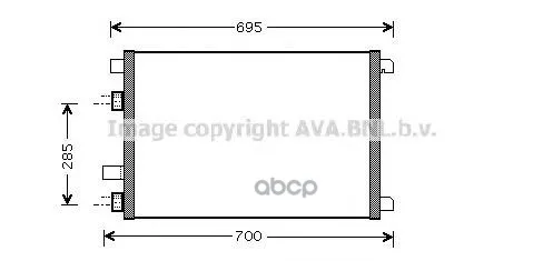 Конденсер Renault Megane 1.4-2.0/1.5-1.9d 02- Ava Rta5305 Ava арт. RTA5305