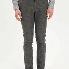 Дефакто мужские зимние прямые длинные брюки мужские повседневные Смарт темно-серые мужские брюки со средней талией для Winter-M2081AZ19WN