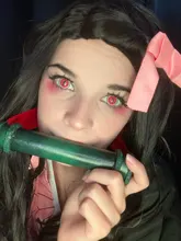 2 unids/par Rosa lentes accesorios de anime de lentes de contacto de Color lentes de Color ojo póngase en contacto con Lenases Yealry UYAAI Anime cosplay