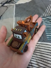 Disney Pixar Cars 3-Rayo McQueen Mater Pision Cup Mater 1:55, juguete de coche de aleación de Metal fundido a presión, regalo de cumpleaños para niños