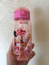 450ml de dibujos animados de Disney Mickey mouse, niños de plástico de taza paja los estudiantes agua potable chico botella a prueba de fugas nuevo