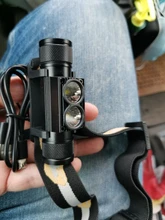 Mini Headlamp Head-Torch Waterproof Flashlight LED Hunting Rechargeable High-Power Boruit xm-L2