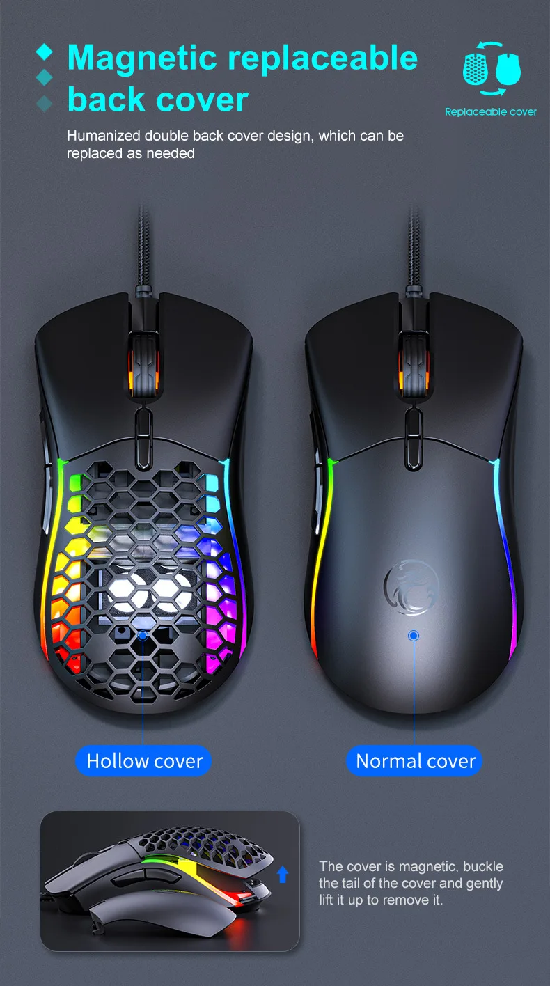 Gaming Mouse optical Ergonomics Wired Mouse 7200DPI 7 Buttons Mouse USB Wired Mouse For Computer Office Mice For Laptaops best wired gaming mouse