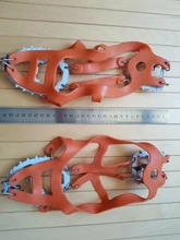 18 dientes hielo nieve crampones antideslizante escalada pinza zapato cubre Spike zapatos de acero inoxidable nieve antideslizante de la cubierta del zapato Crampon