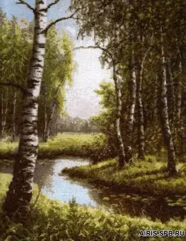 

08.002 set for embroidery 'palleta' 'Birch Grove ', 31x39 cm
