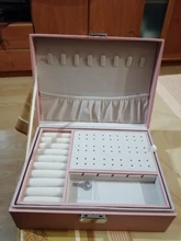 Joyero de terciopelo de doble capa, caja de almacenamiento de joyería europea de cuero de alta capacidad, soporte de joyería de gran espacio, caja de regalo