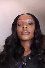 UNice-Peluca de pelo largo ondulado, 4x4 pulgadas, cierre de densidad, 180% y 150% Natural, con línea de pelo Natural prearrancado