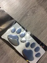 2 unids/set 3D perro Animal oso gato huellas de patas etiqueta engomada del coche fresco diseño huella de patas de perro pegatina pegatinas para coche rojo plata oro negro