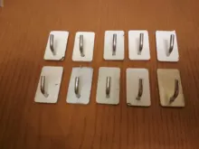Gancho de pared de Metal autoadhesivo para cocina, colgador de almacenamiento de llaves de baño, 4 tipos, 1/10/20/50/100 Uds.
