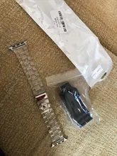 Funda con correa para apple Watch 6, 5, 4, banda de 42mm y 38mm, correa de acero transparente para iwatch 6 series 5 4 3/2, banda de reloj de 44mm y 40mm