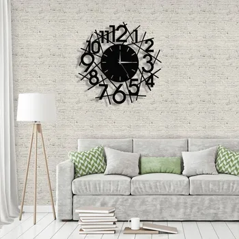 

Metal Wall Clock Lines 50 cm Decor Modern 2020