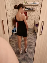 Vestido corto femenino de verano sin mangas color negro con cuello Halter, minivestido Sexy ajustado para mujer, color liso