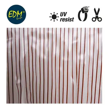 

TAPE CURTAIN DARK BROWN-TRANSPARENT PLASTIC 90X210CM 32 STRIPS EDM